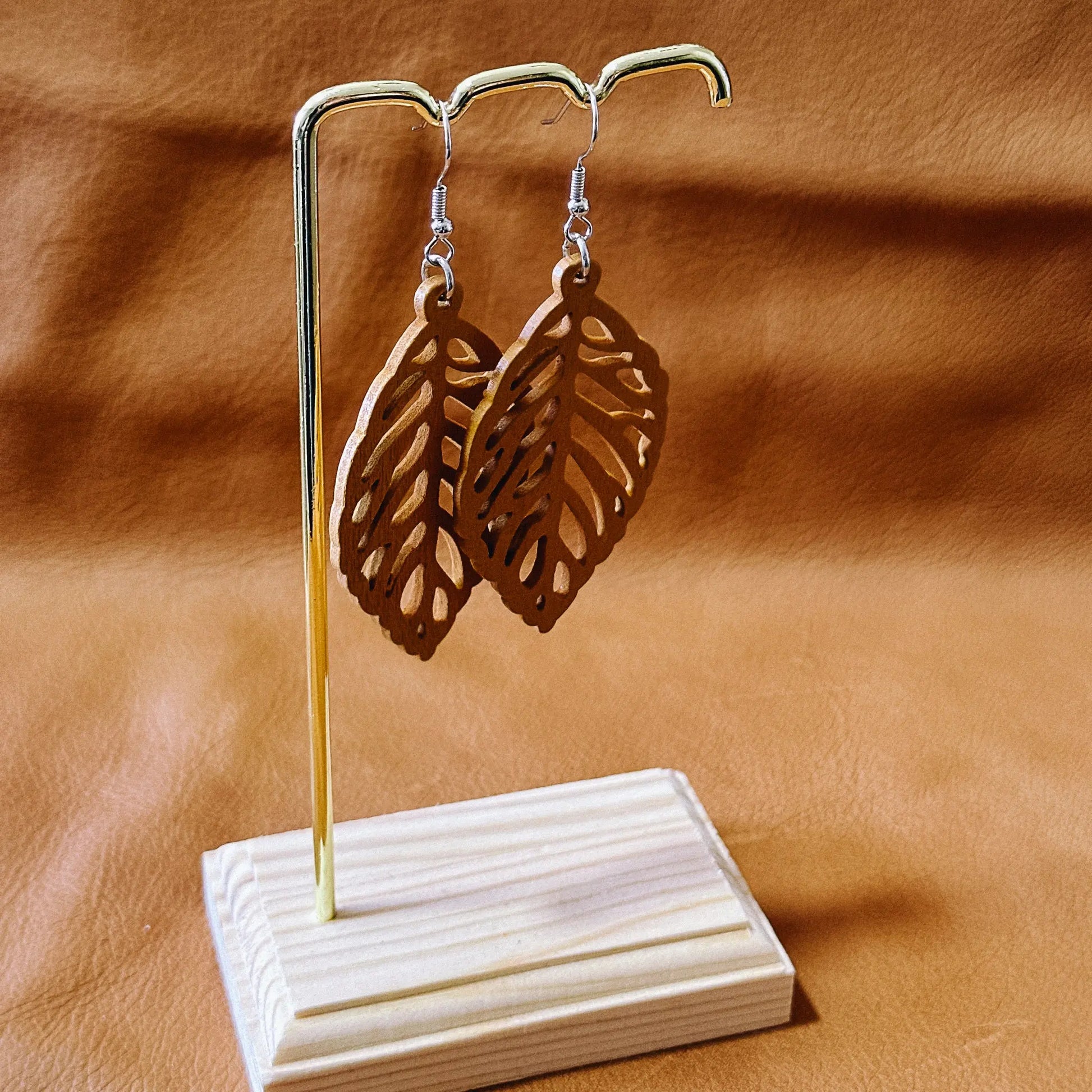 Tan Leaf Dangles Aus Wild Clothing Co