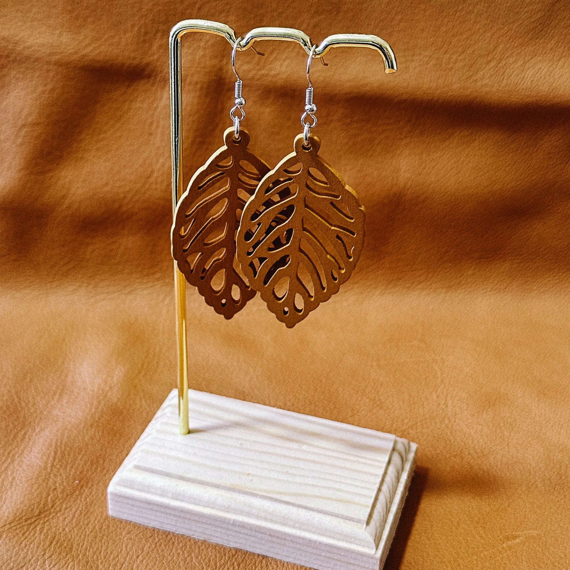 Tan Leaf Dangles Aus Wild Clothing Co