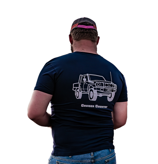 Telegraph T-Shirt - Cruiser Country - Navy Blue Aus Wild Clothing Co