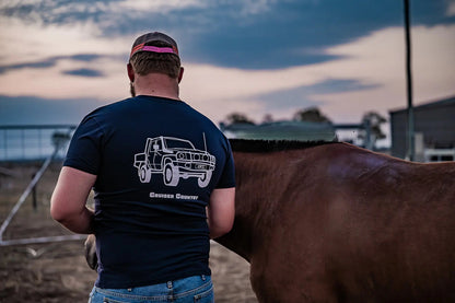 Telegraph T-Shirt - Cruiser Country - Navy Blue Aus Wild Clothing Co