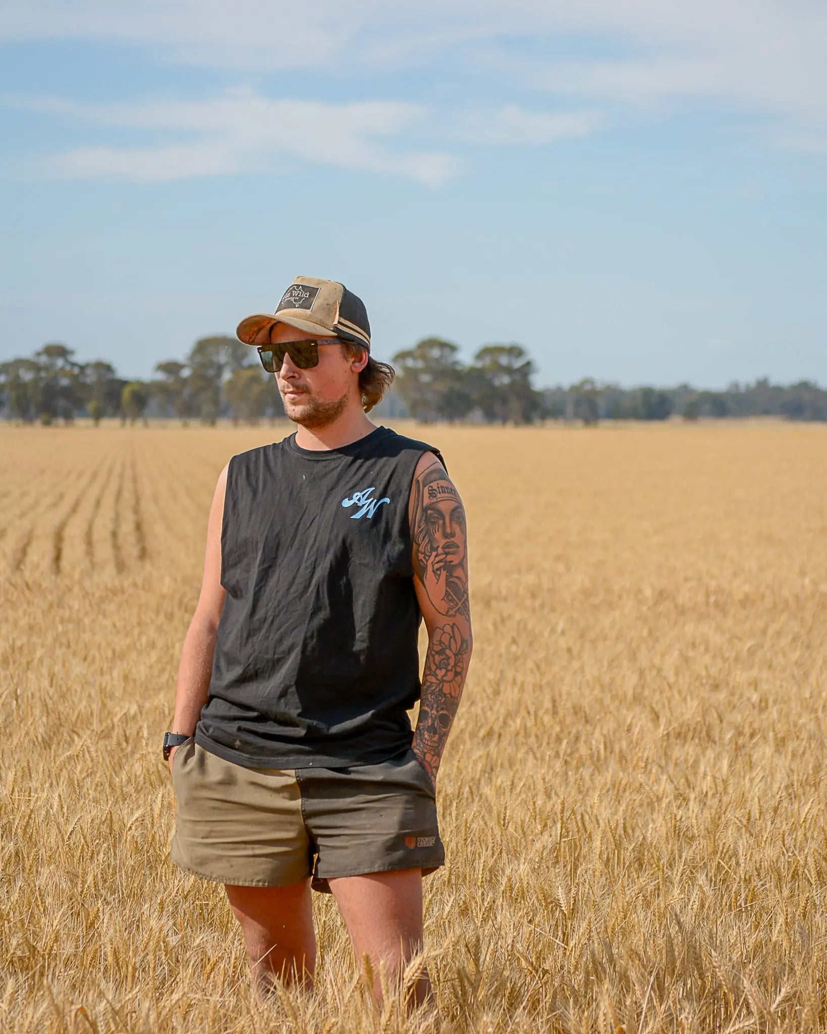 Tenterfield Tank - Black Aus Wild Clothing Co