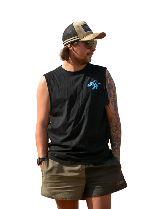 Tenterfield Tank - Black Aus Wild Clothing Co