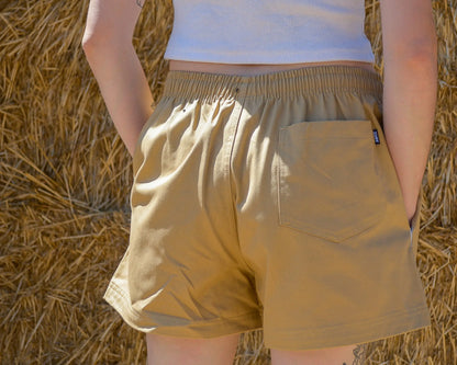 Walgett Rugger Shorts - Beige Aus Wild Clothing Co