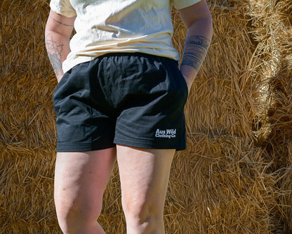 Walgett Rugger Shorts - Black Aus Wild Clothing Co