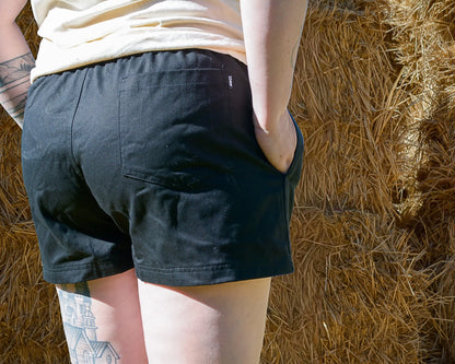 Walgett Rugger Shorts - Black Aus Wild Clothing Co