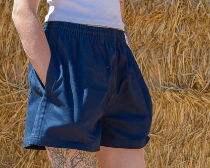 Walgett Rugger Shorts - Blue Aus Wild Clothing Co