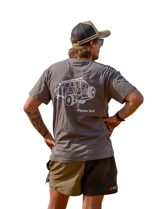 Watagans T-Shirt - Patrol Life - Charcoal Aus Wild Clothing Co