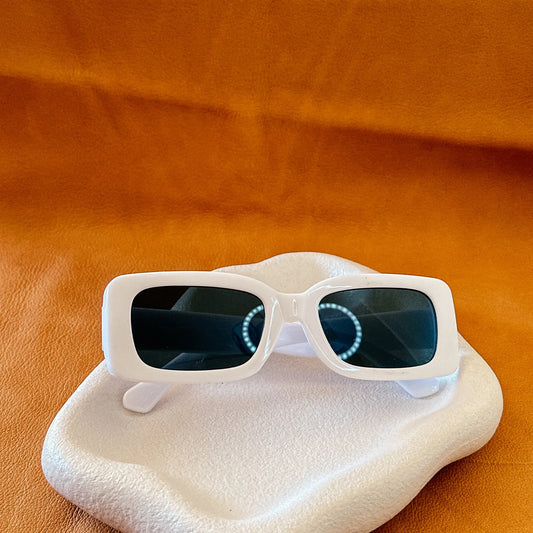 White Rectangle Sunnies Aus Wild Clothing Co