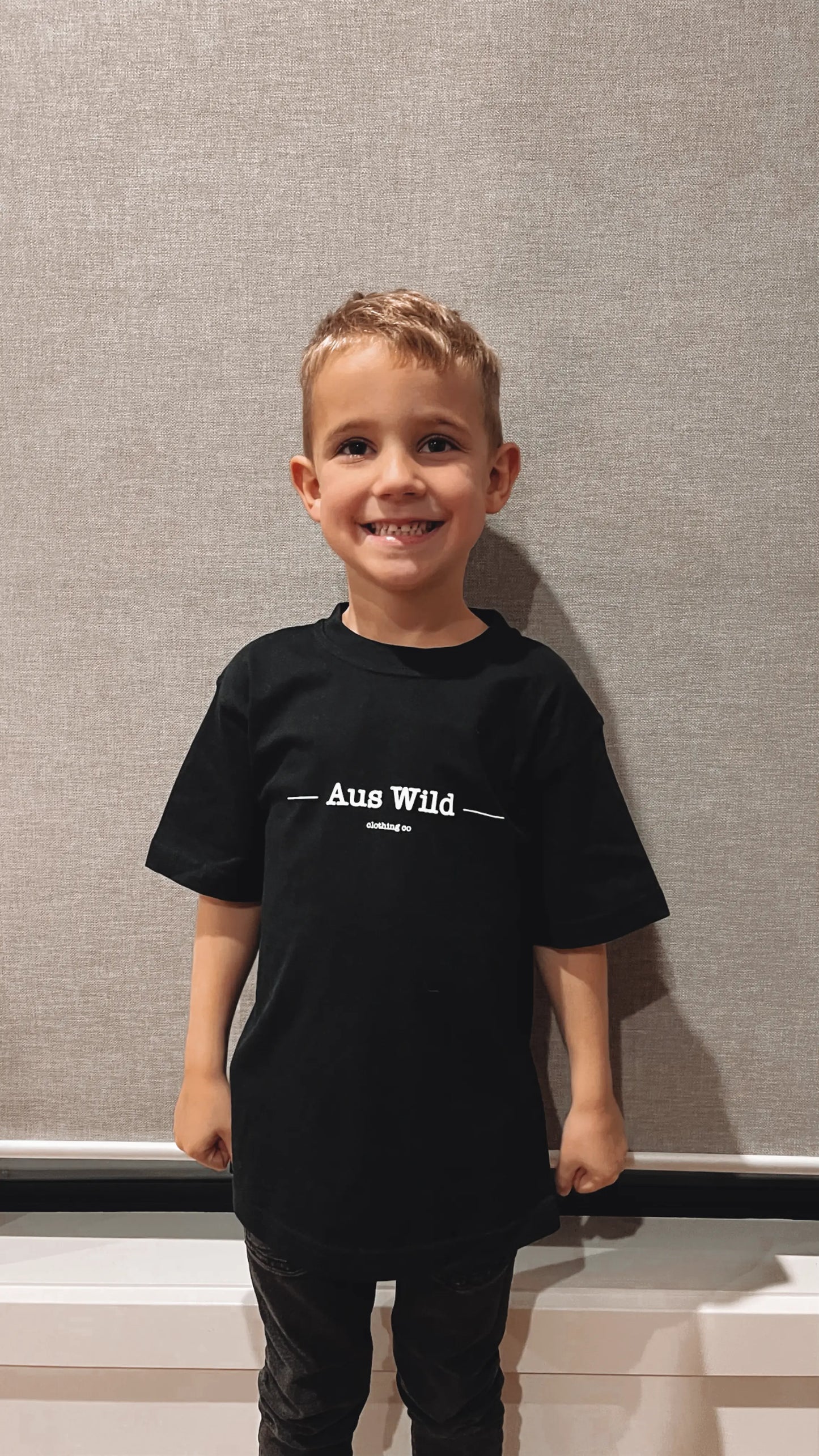 Winton Kids T-Shirt - Black Aus Wild Clothing Co