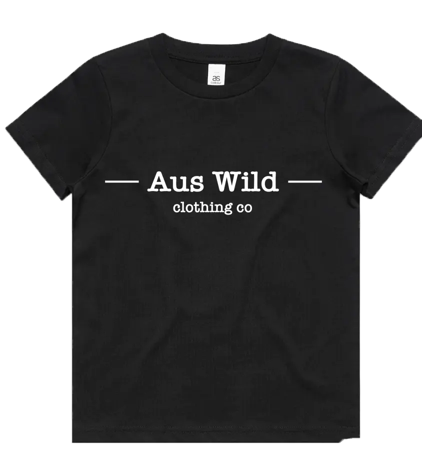 Winton Kids T-Shirt - Black Aus Wild Clothing Co