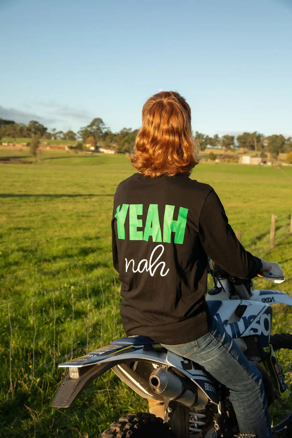 Yeah Nah Longsleeve Tee Aus Wild Clothing Co