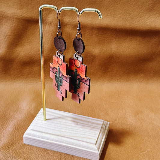 Outback Cactus Earrings with matching Clip